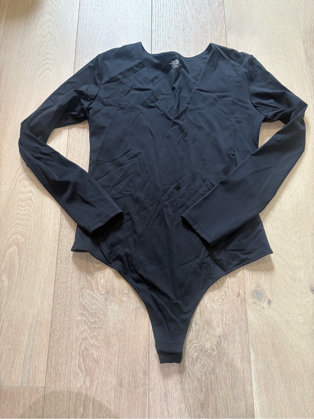 Black Long-Sleeve Womens Bodysuit